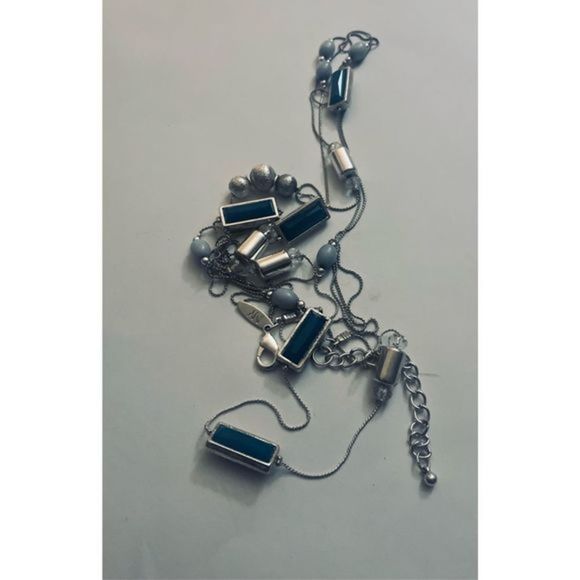 PRETTY BLUE BOHO STONE LAYERED NECKLACE - Picture 4 of 7